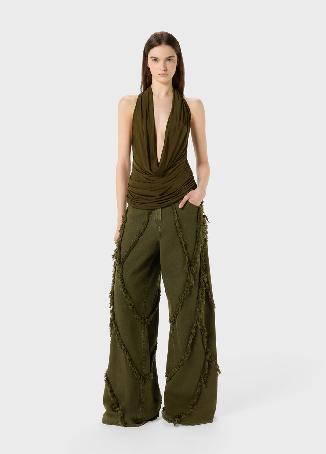 Top in jersey con scollatura halter e arriccio  Blumarine - large image number 3