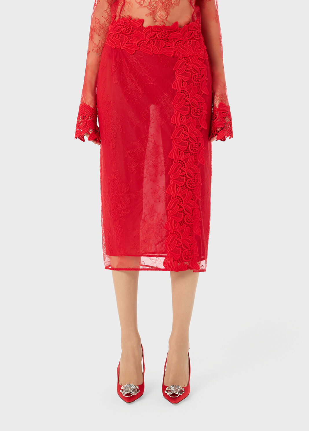 Chiffon-r&ouml;cke mit macrame  Blumarine - large image number 0