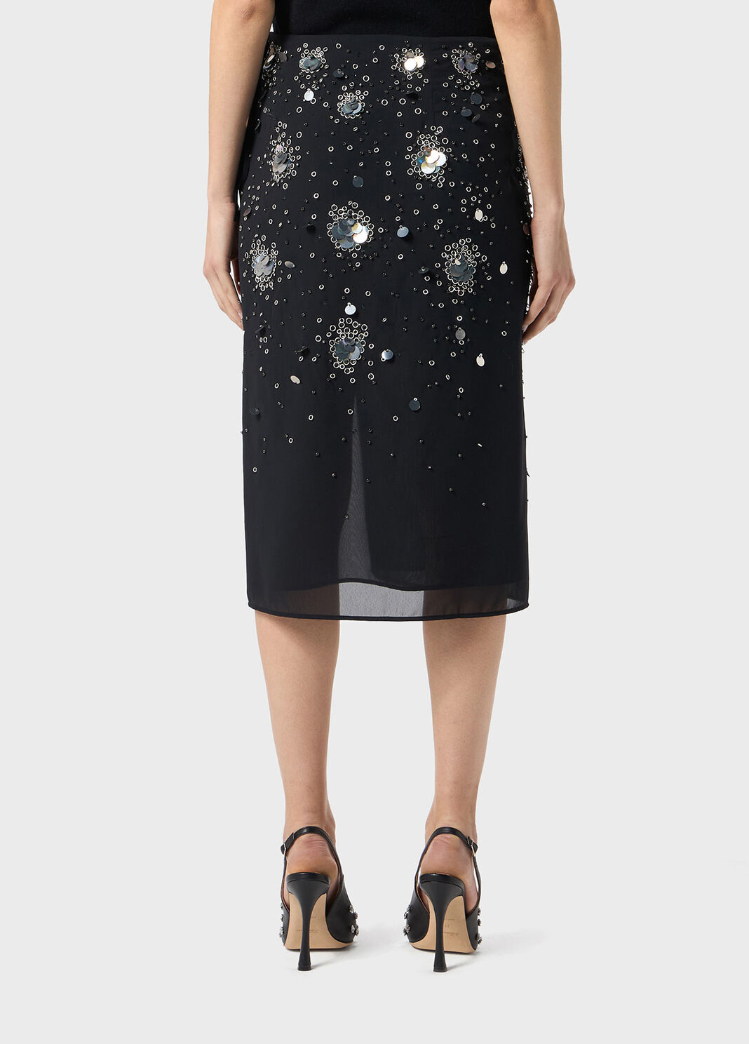 Georgette skirt with hand embroidery  Blumarine - large image number 1