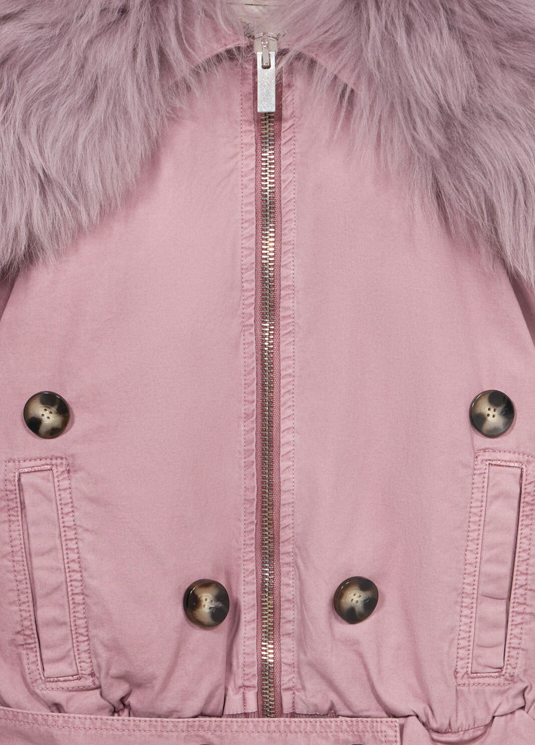 Canvas bomber jacket with fur  Blumarine - large image number 6