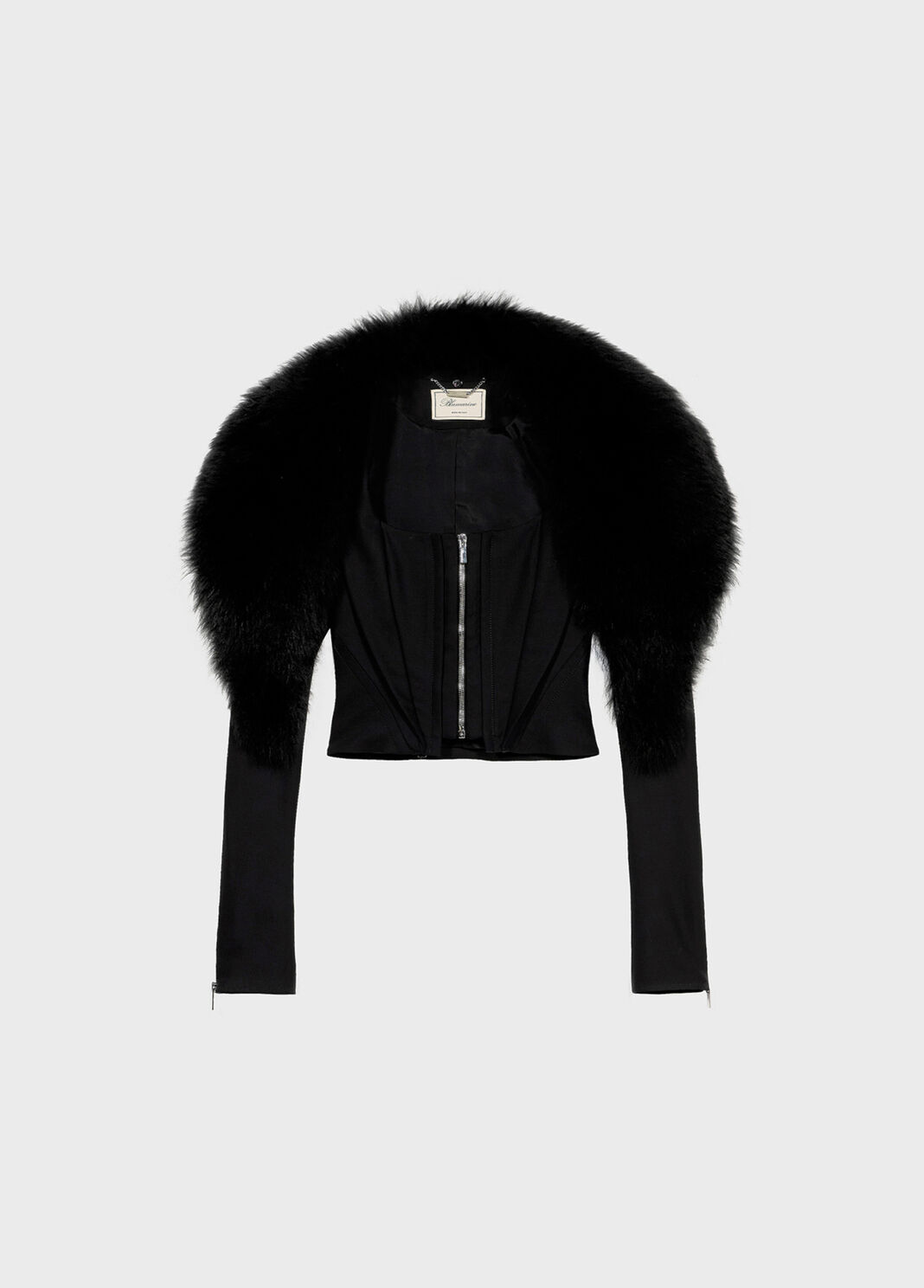 Twill jacket with fur collar  Blumarine - large image number 4