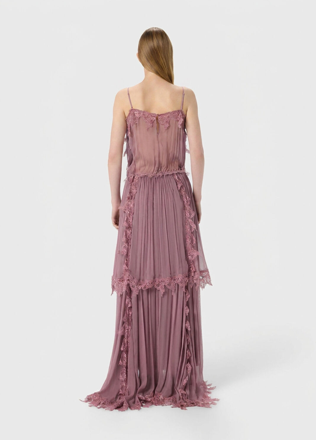 Long crepon dress with lace detailing  Blumarine - large image number 1