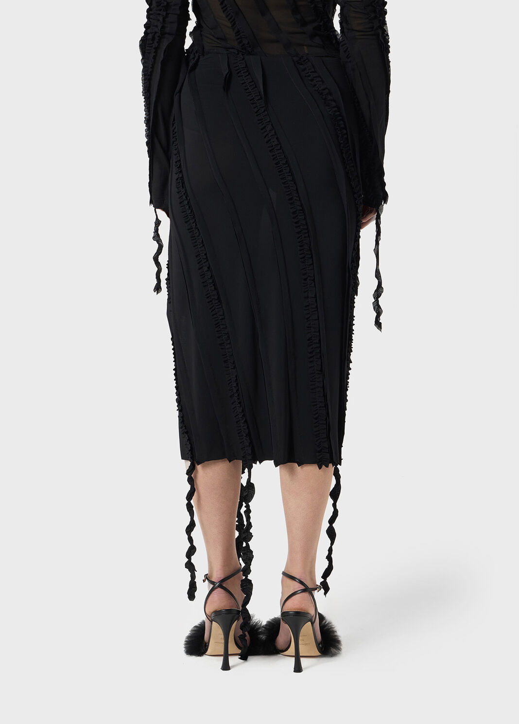 Falda midi de punto con volantes  Blumarine - large image number 1