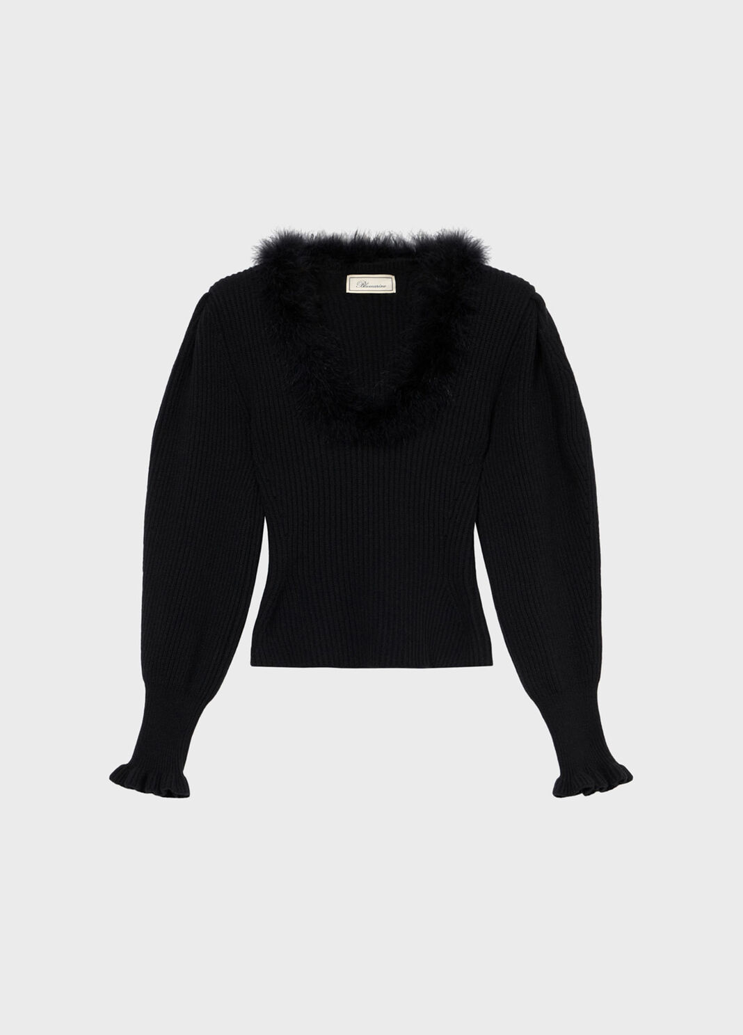 Wool jumper with fur-trimmed neckline  Blumarine - large image number 4