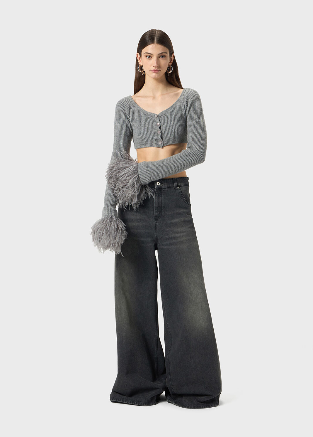 Stone-washed superwide-leg denim jeans  Blumarine - large image number 3