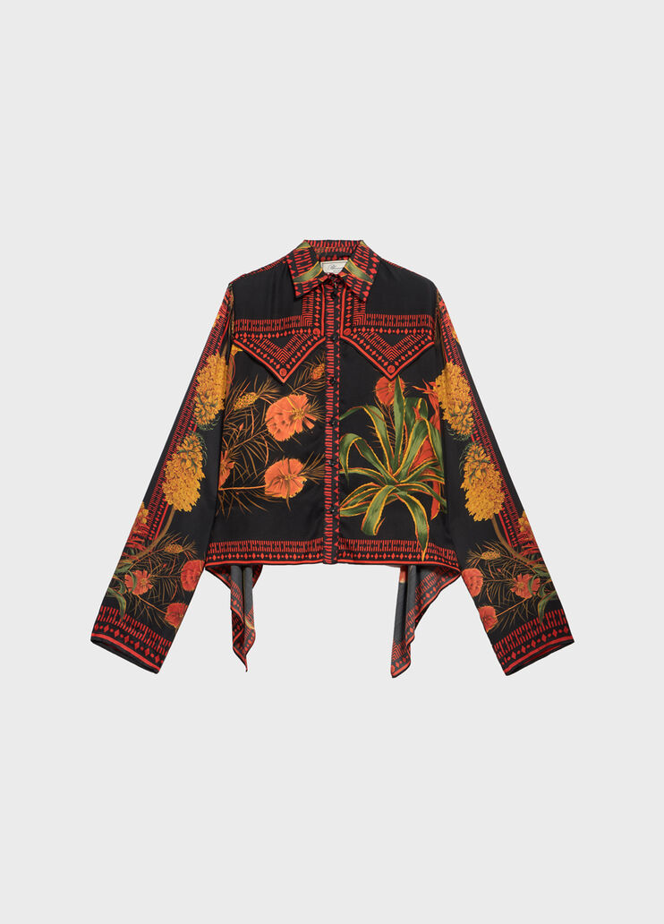 Foulard-print twill shirt  Blumarine - medium