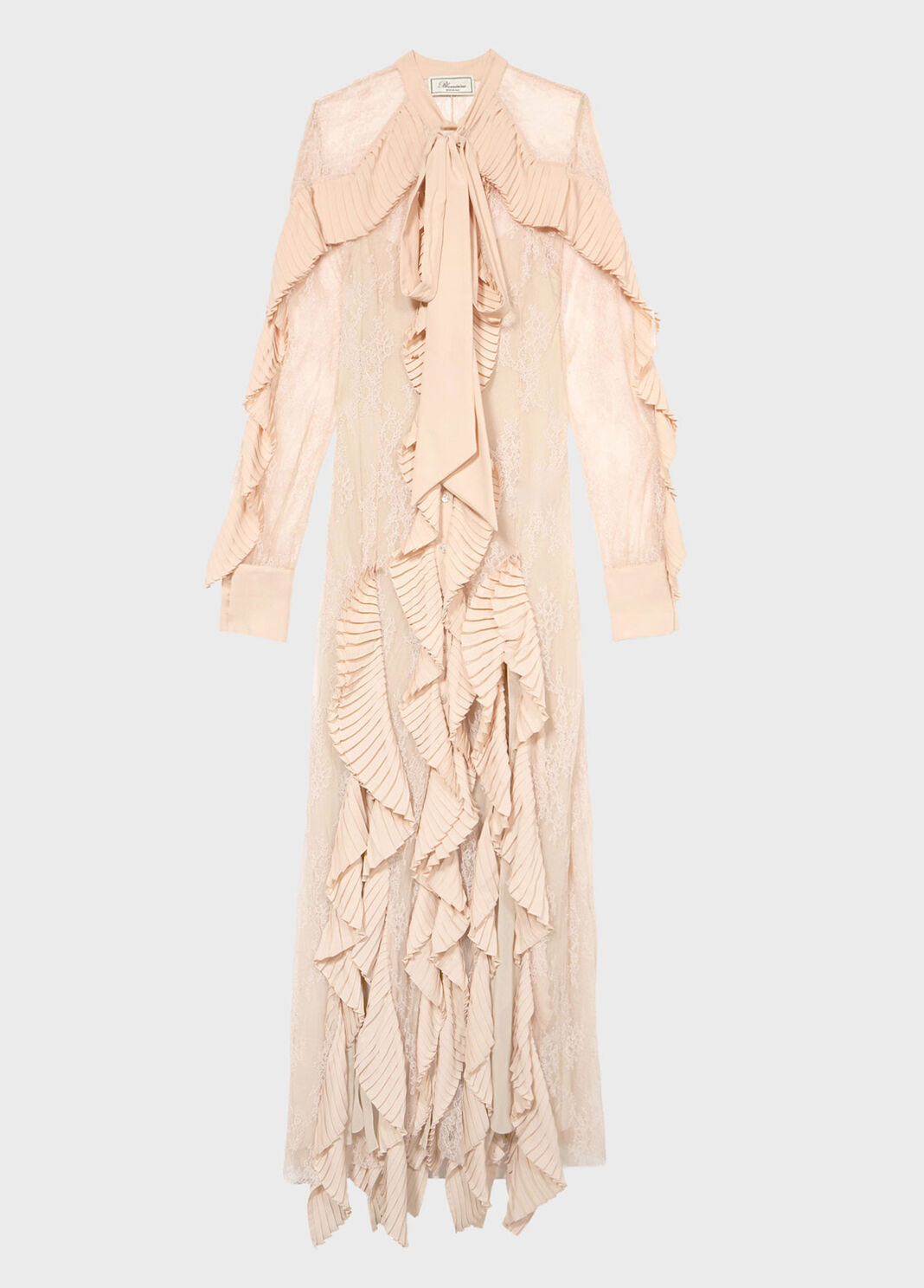 Lace shirt dress with pleated flounce  Blumarine - large image number 4