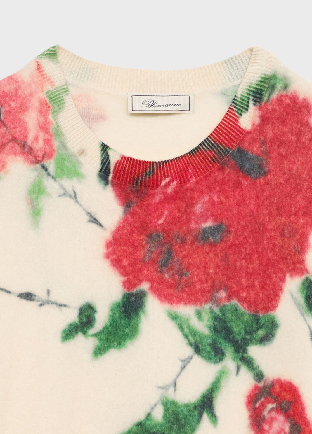 Gerippter Pullover aus Wolle und Kaschmir mit Print  Blumarine - large image number 6