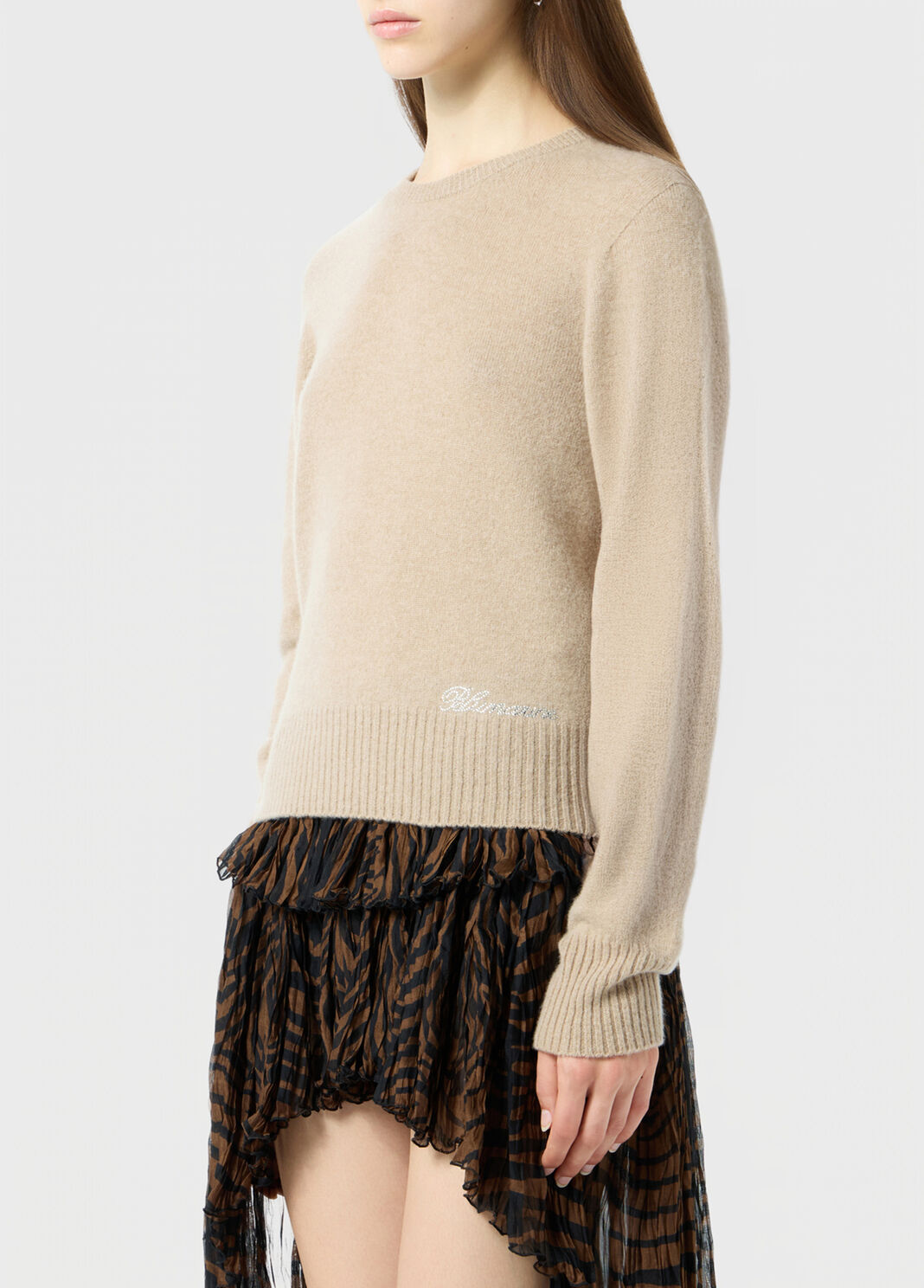 Cashmere jumper with rhinestone embroidery  Blumarine - large image number 2