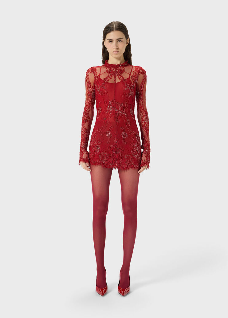 Short lace dress with embroidery  Blumarine - medium