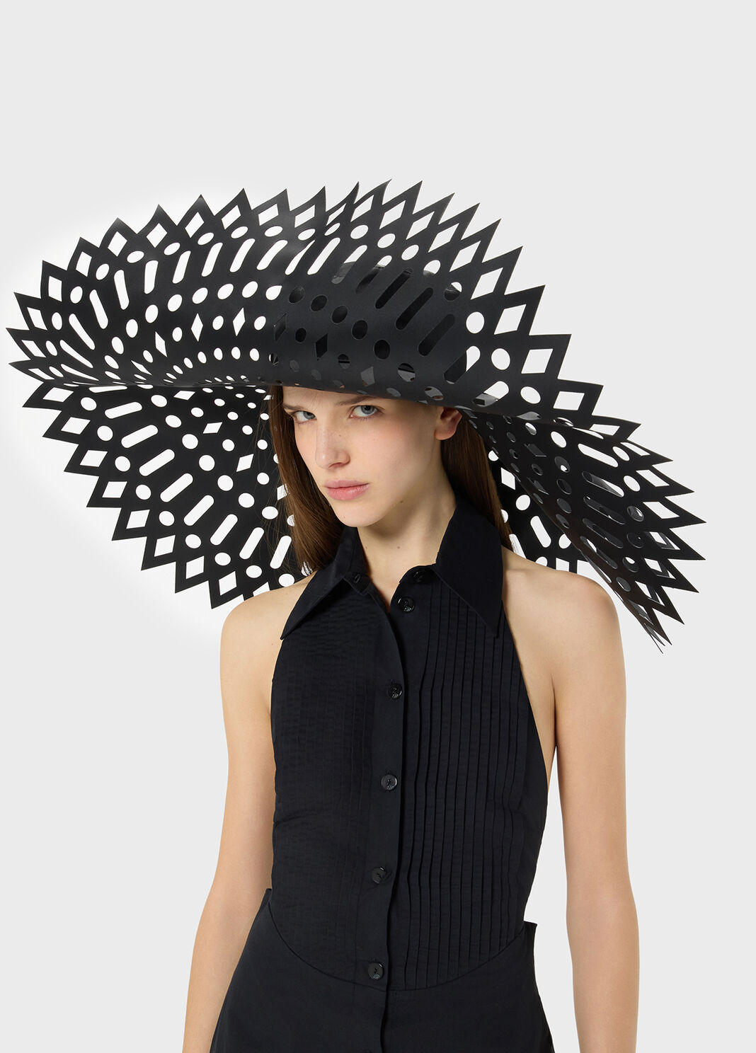 Laser-cut cotton hat  Blumarine - large image number 0