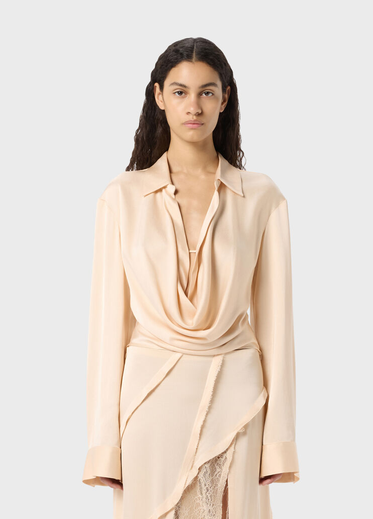 Satin Blouse with Cowl Neckline  Blumarine - medium