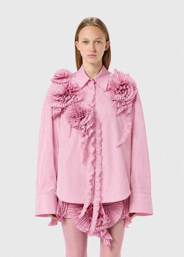 Taffeta shirt with 3D roses  Blumarine - medium