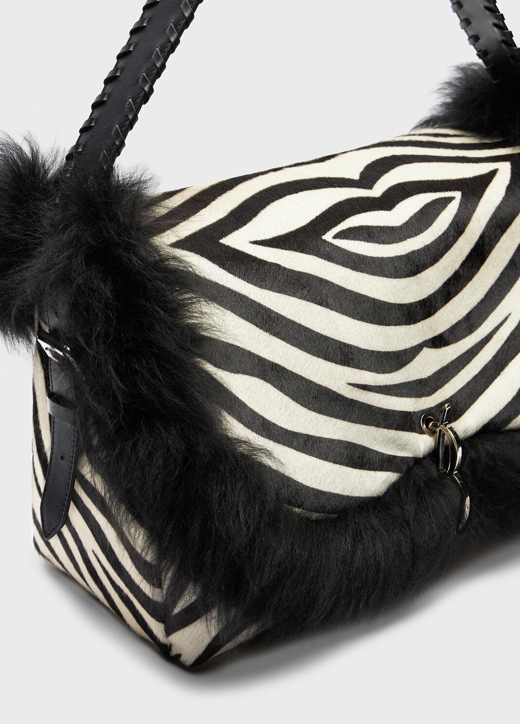Large messenger in zebra effect leather  Blumarine - large image number 4