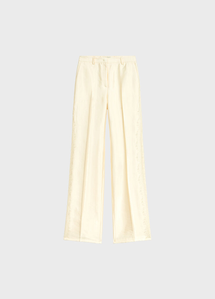 Glossy viscose trousers with lace  Blumarine - medium
