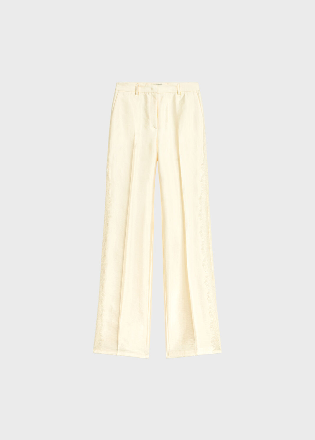 Glossy viscose trousers with lace  Blumarine - large image number 3