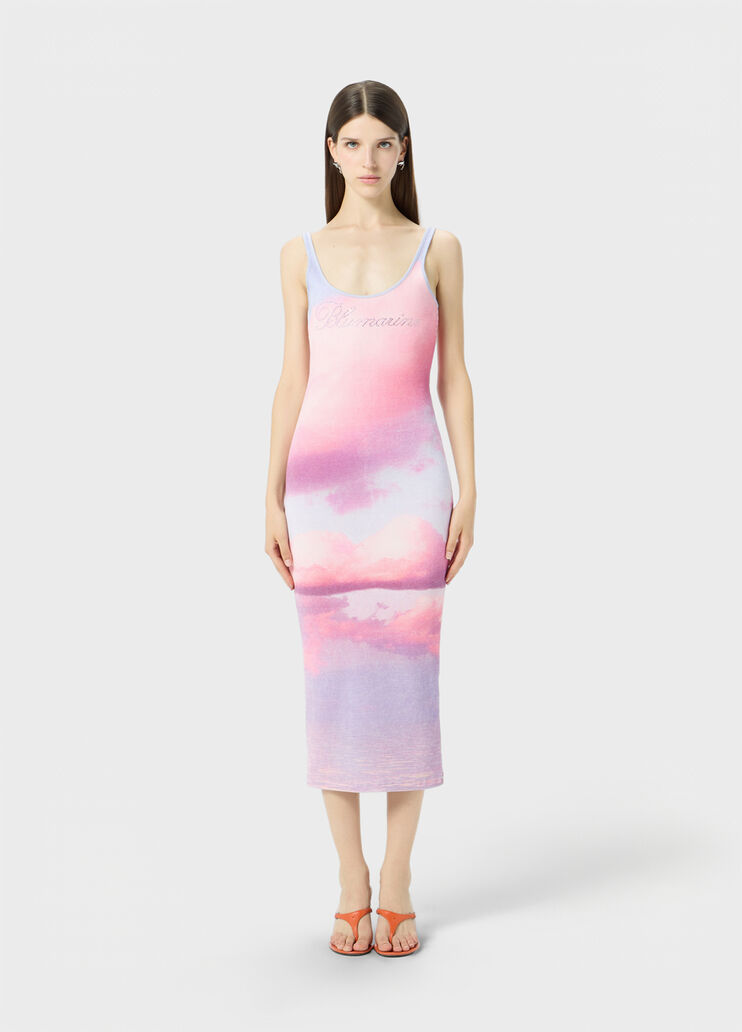Ribbed midi dress with digital print  Blumarine - medium