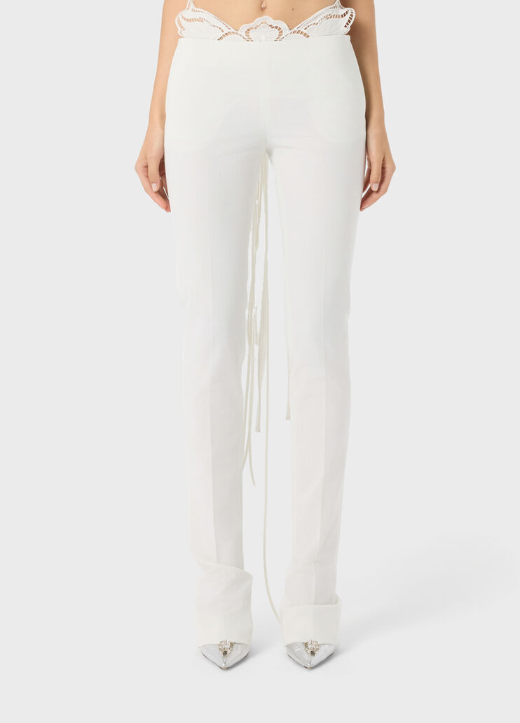 Slim-fit trousers in compact fabric  Blumarine - medium