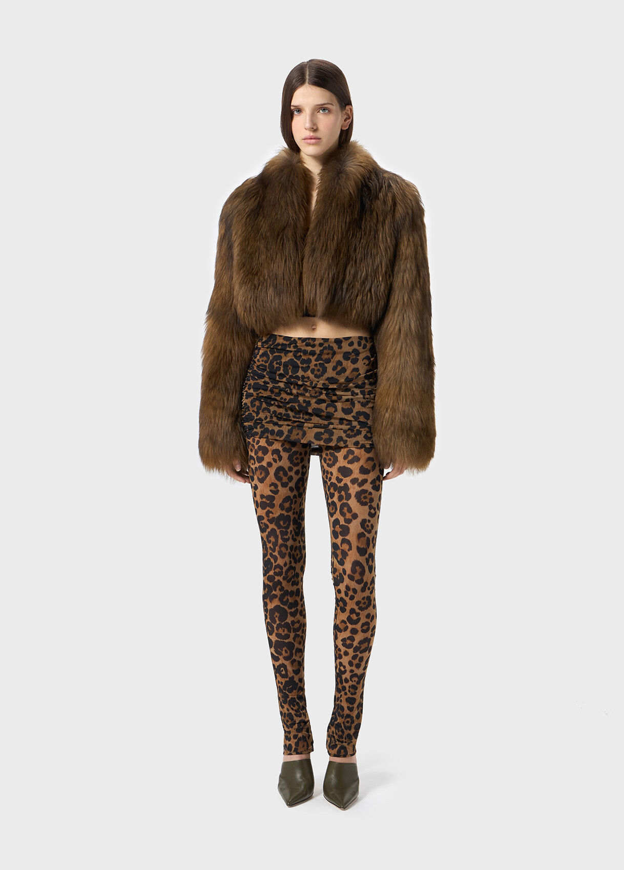 Blumarine ブルマリン　ファー付きショートボレロ Short fur coat in cashmere goat hair - Blumarine
