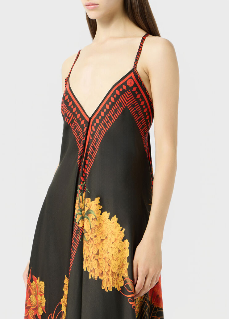 Long printed twill dress  Blumarine - large image number 2