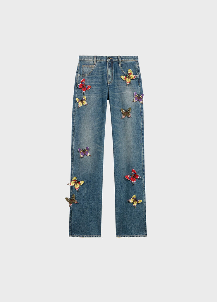 Boyfriend Jeans with Butterflies  Blumarine - medium