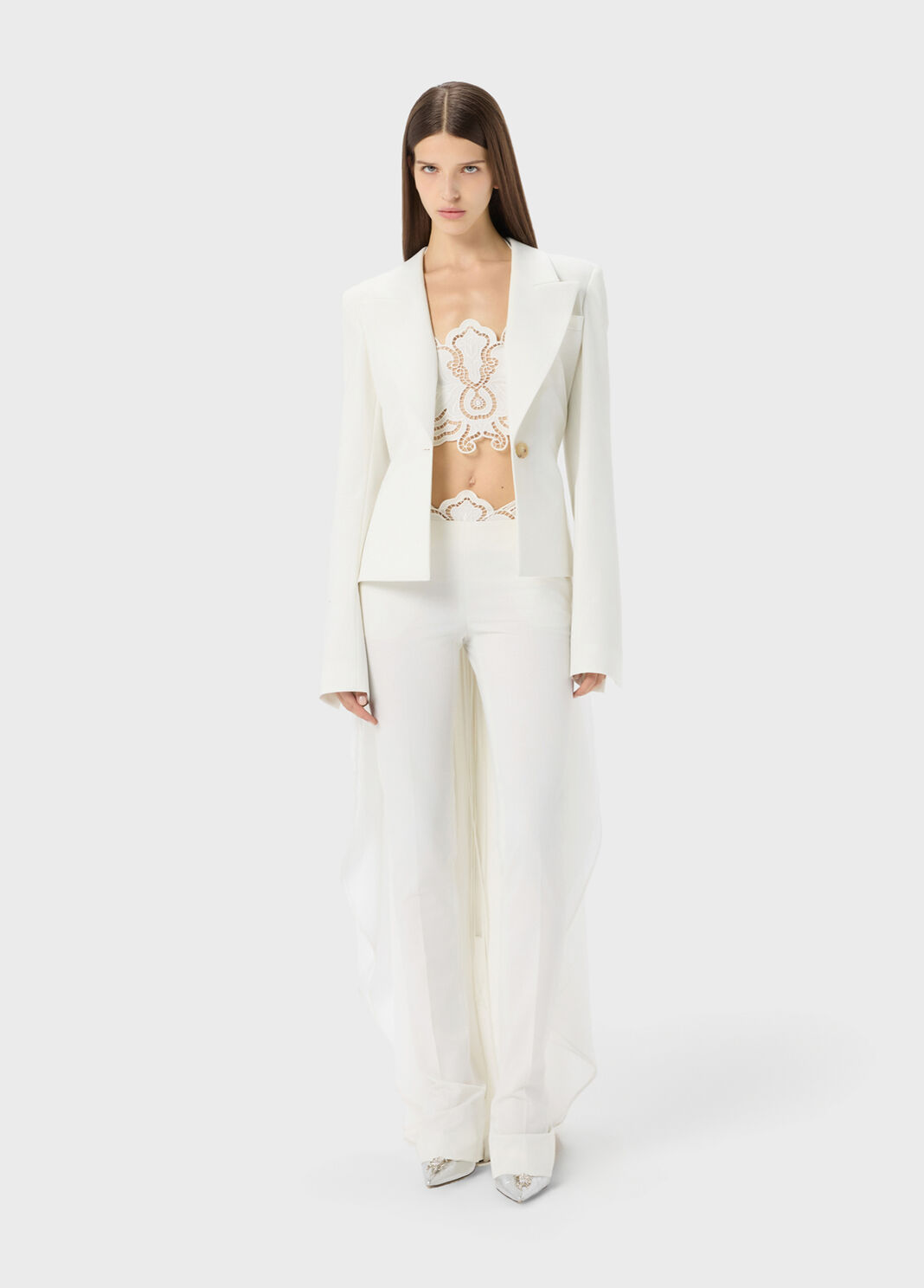 Slim-fit trousers in compact fabric  Blumarine - large image number 3