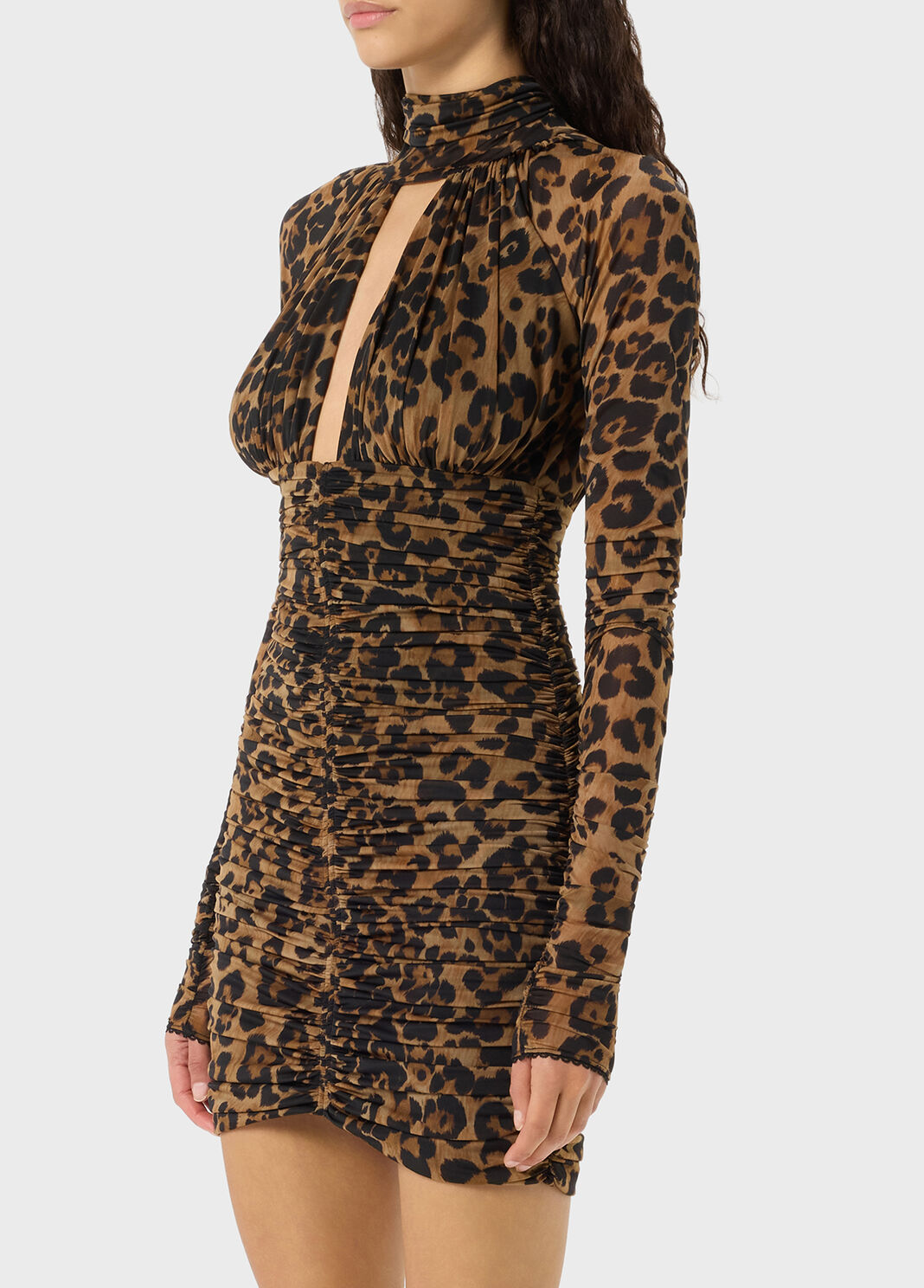 Kleid aus bedrucktem jersey mit cut-out  Blumarine - large image number 2