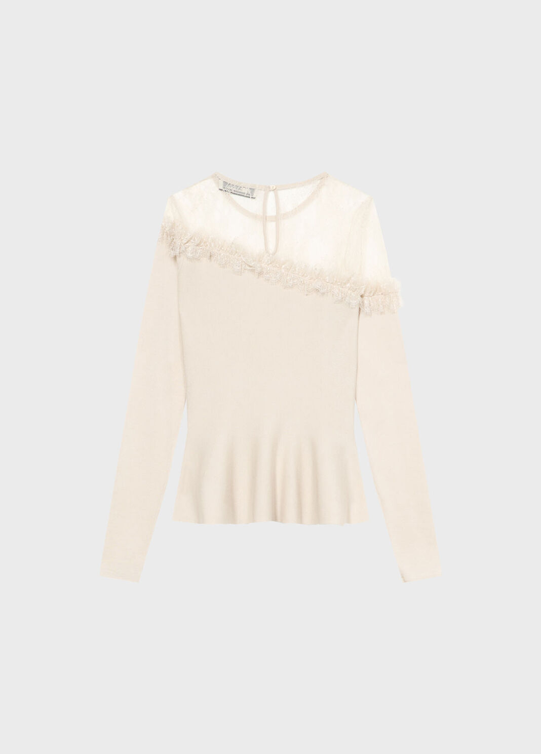 Wollpullover mit T&uuml;ll-Passe  Blumarine - large image number 5