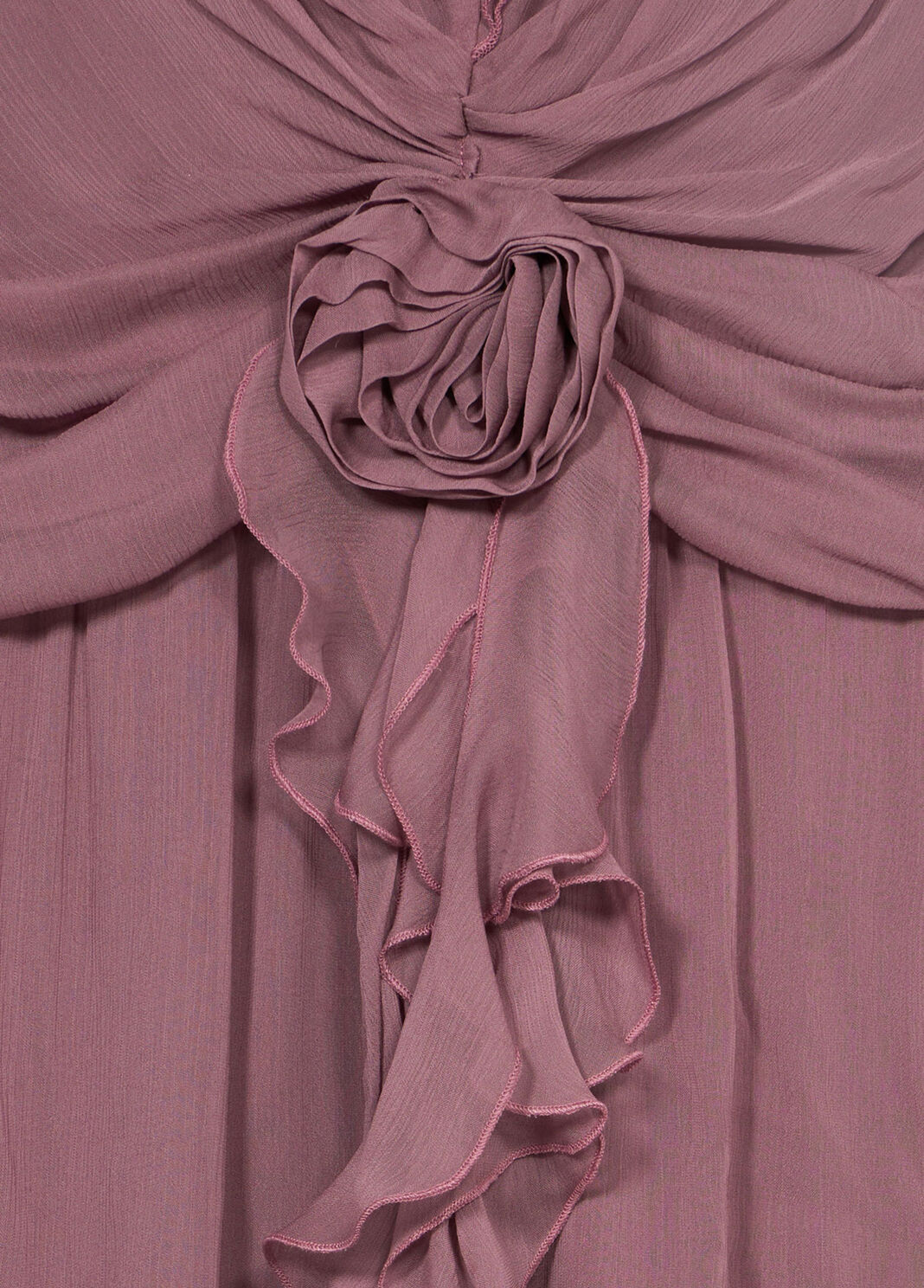 Langes Kleid aus Georgette mit 3D-Rose und Volant  Blumarine - large image number 6