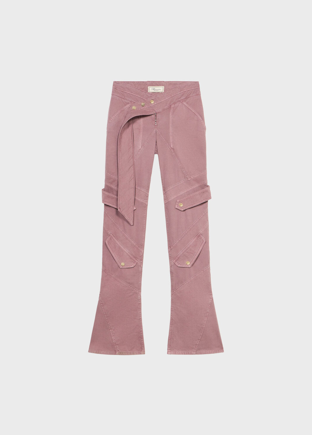 Pantal&oacute;n cargo con faj&iacute;n y aplicaciones  Blumarine - large image number 4