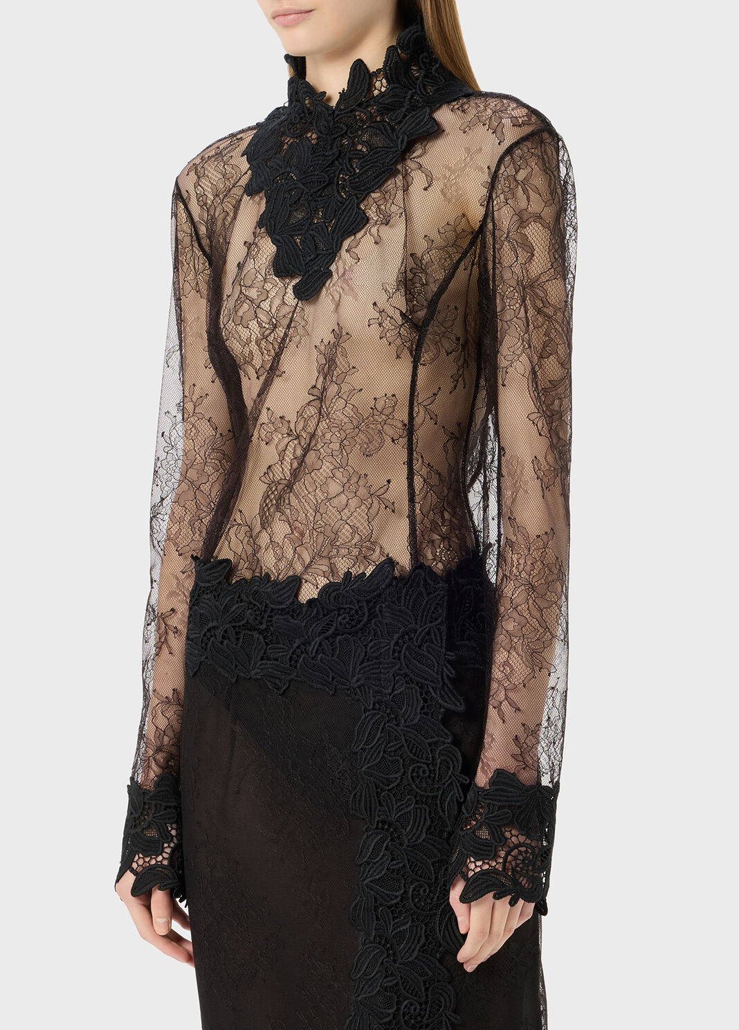 Chantilly lace body with macrame details  Blumarine - large image number 2