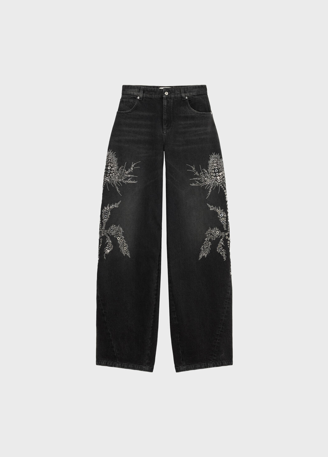 Baggy jeans with stone embroidery and studs  Blumarine - large image number 4