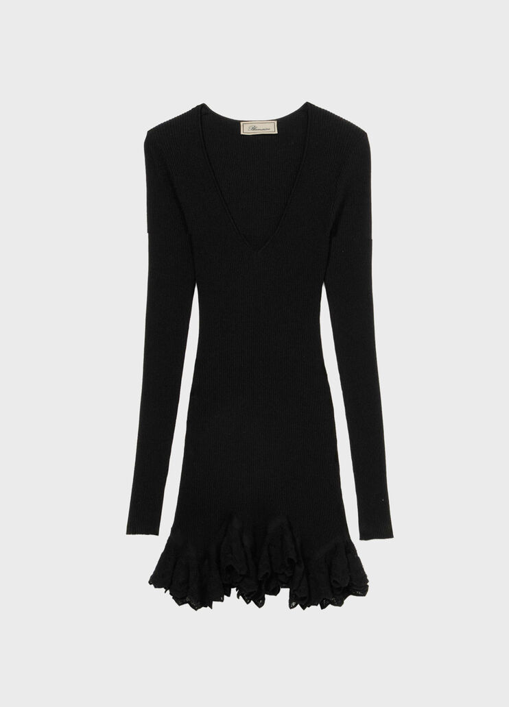 Knit dress with scalloped ruffle  Blumarine - medium