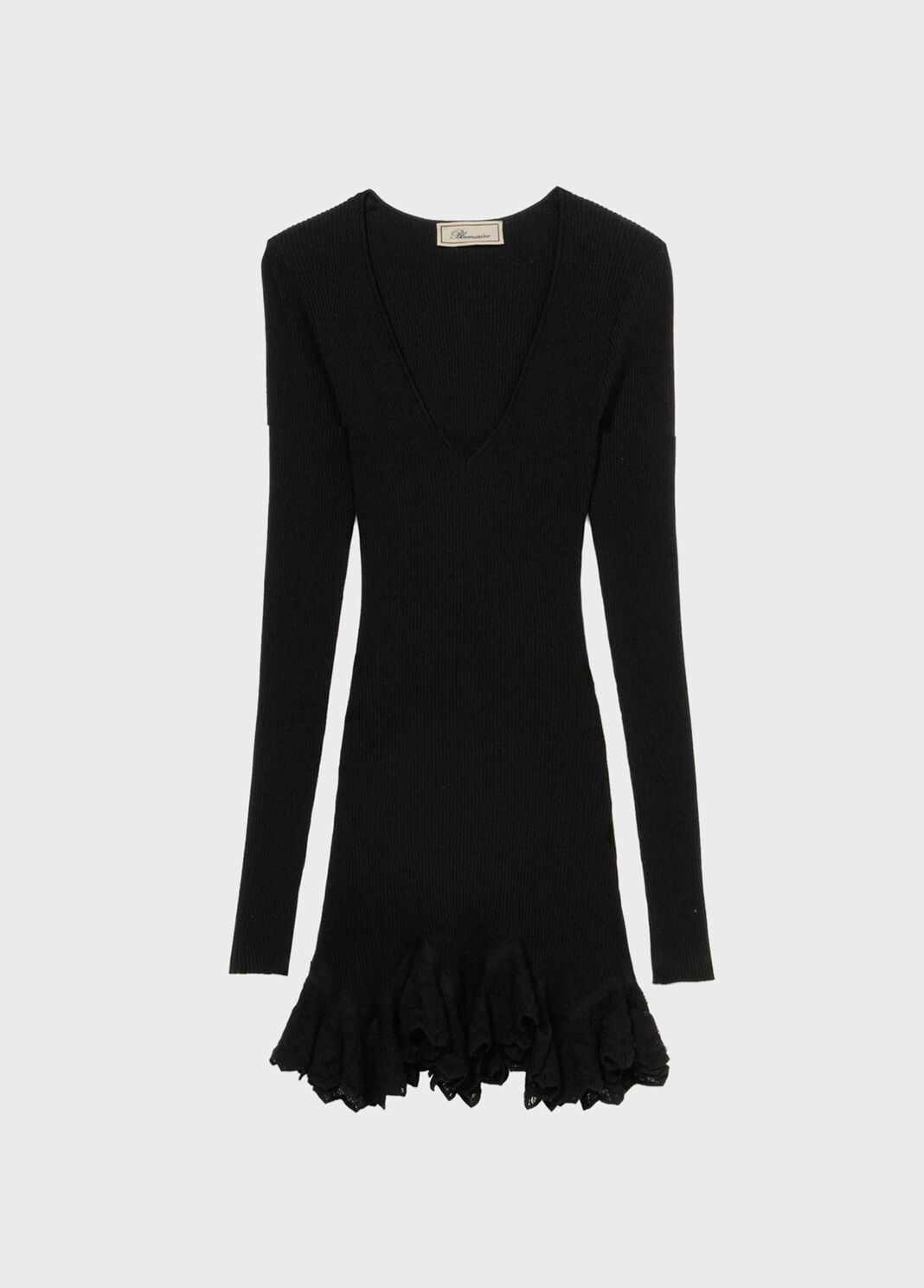 Knit dress with scalloped ruffle  Blumarine - large image number 4
