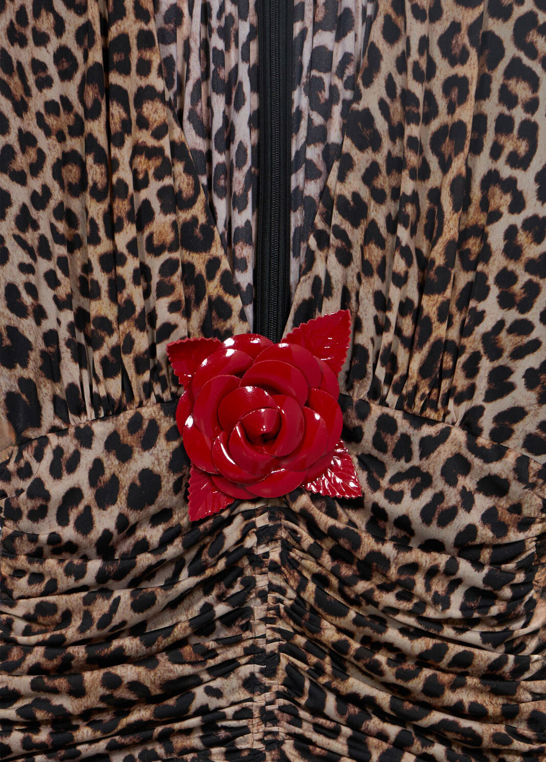 Short printed jersey dress with brooch  Blumarine - large image number 6