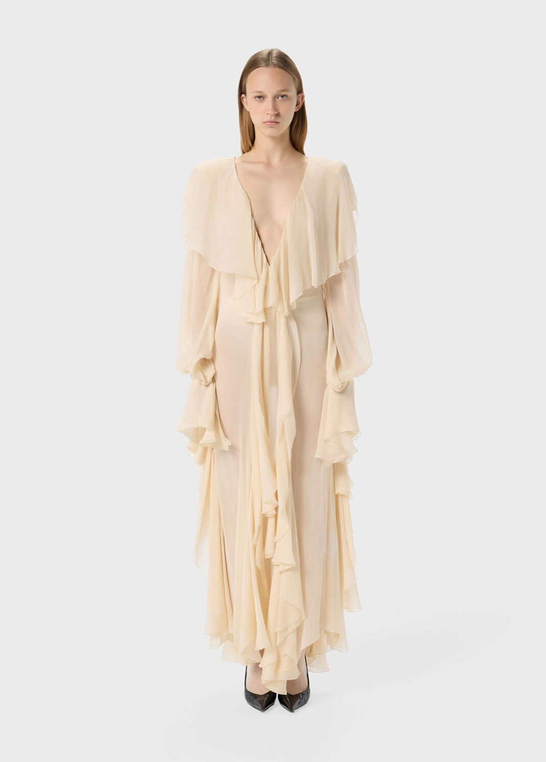 Long crepon dress with sailor collar  Blumarine - large image number 0