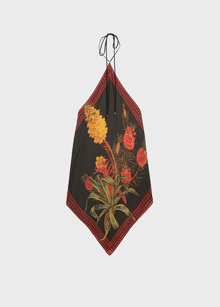 Printed twill scarf top  Blumarine - medium