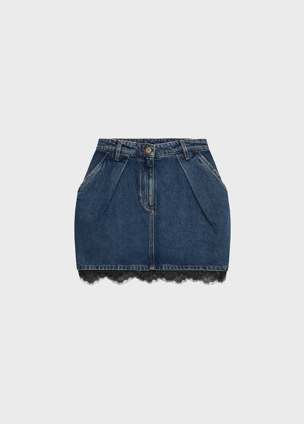 Kurzer Rock aus Denim mit Spitze  Blumarine - large image number 4