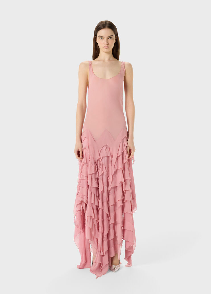 Long georgette dress with ruffles  Blumarine - medium