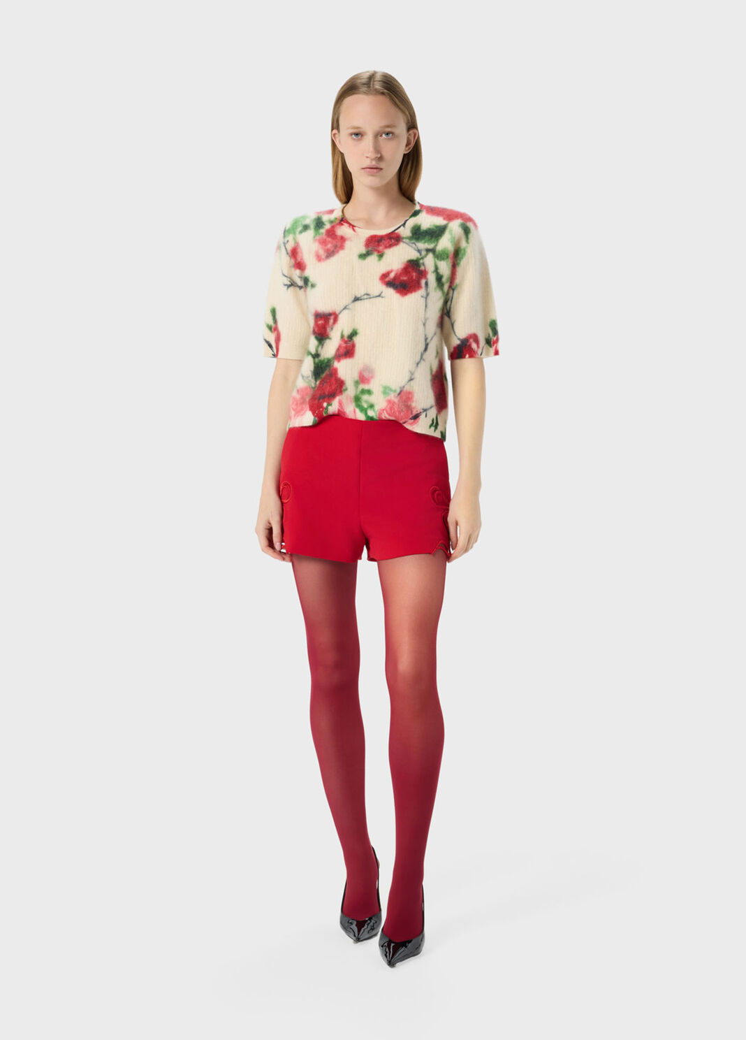 Printed rib-knit cashmere and wool jumper  Blumarine - large image number 3