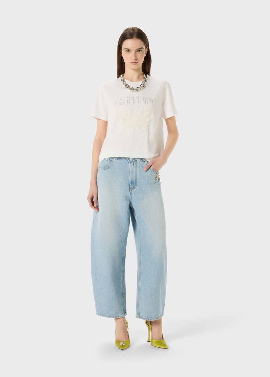 Jersey-T-Shirt mit Stickerei  Blumarine - large image number 3