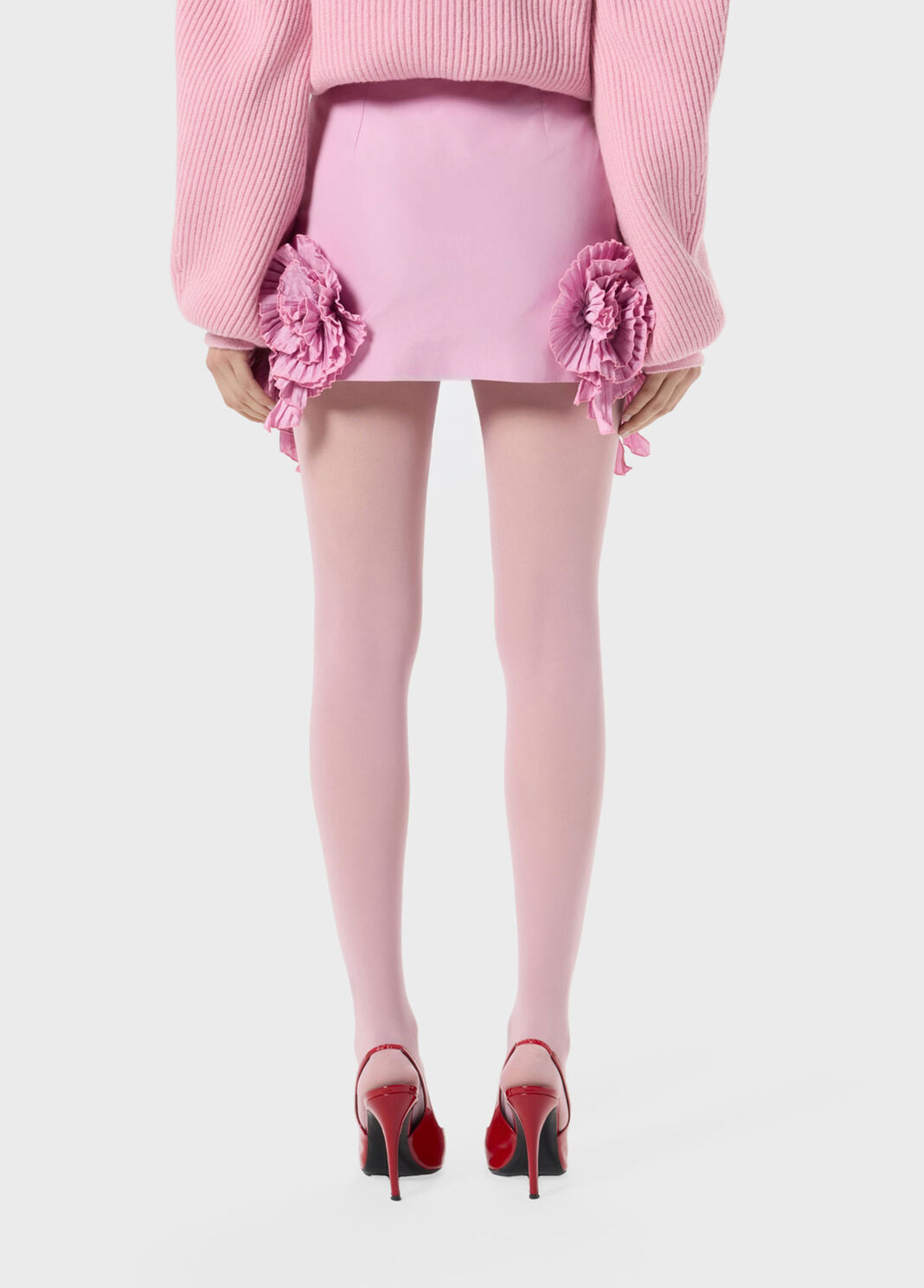 Short taffeta skirt with 3D roses  Blumarine - large image number 1
