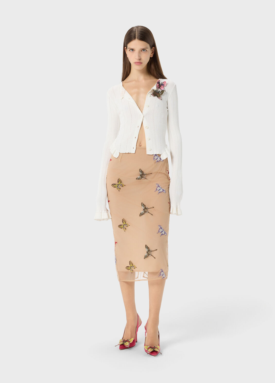 Cardigan c&ocirc;tel&eacute; avec Papillons  Blumarine - large image number 3