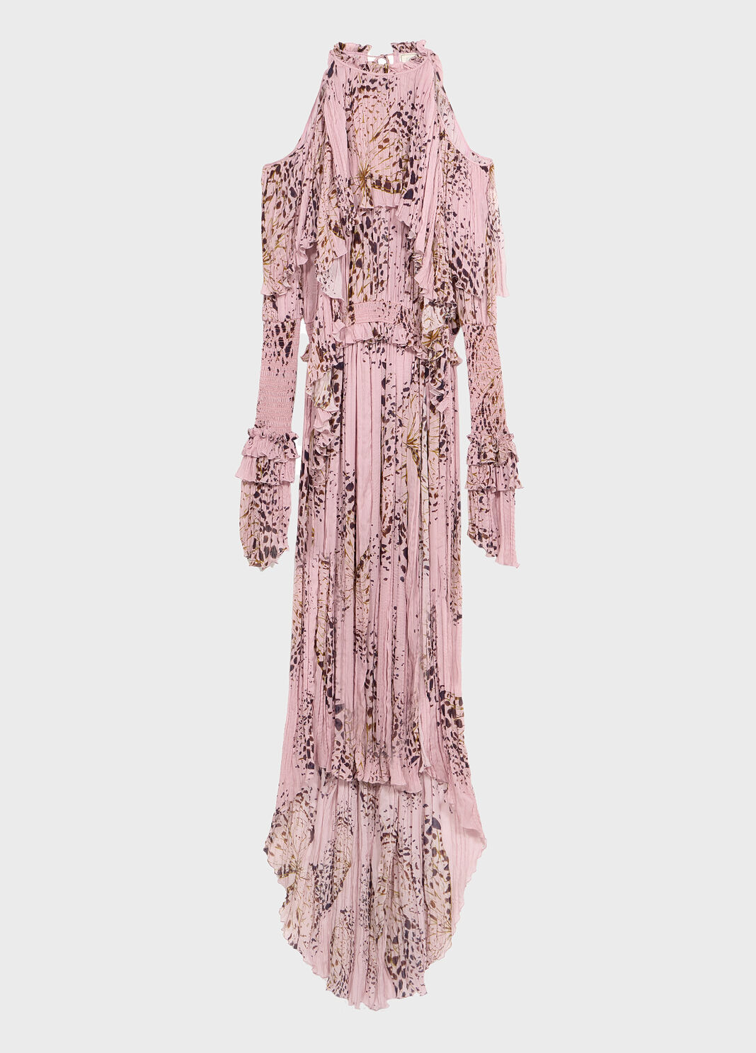 Long printed pliss&eacute; georgette dress  Blumarine - large image number 4