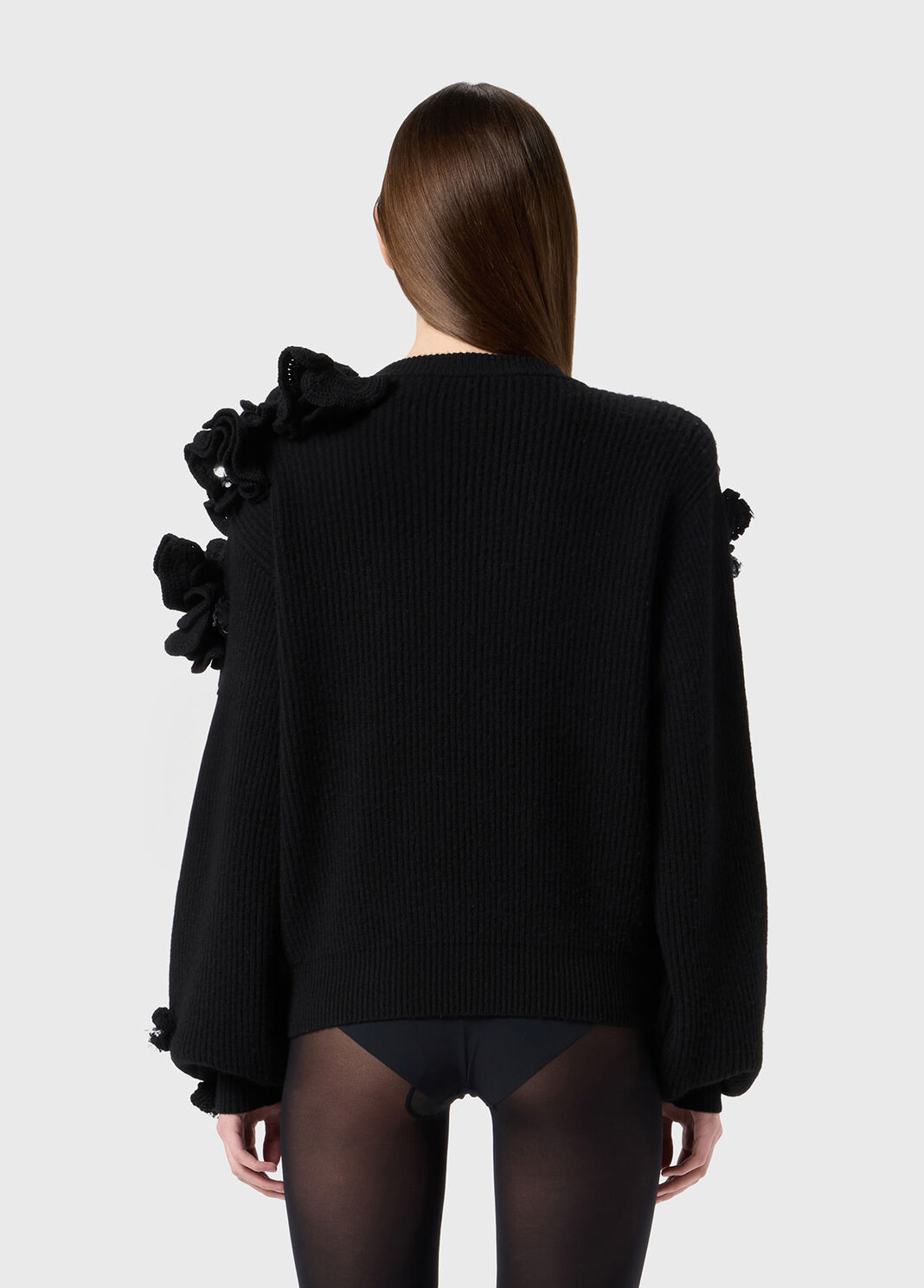 Wool sweater with embroidery and applications  Blumarine - large image number 1