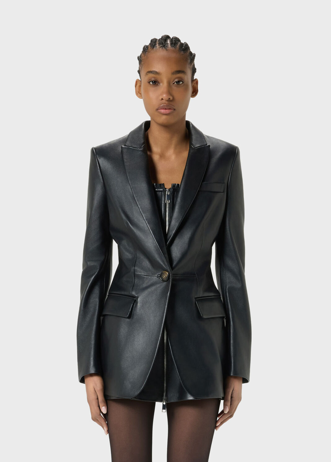 Single-breasted nappa jacket  Blumarine - large image number 0