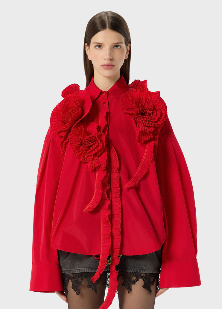 Taffeta shirt with 3D roses  Blumarine - medium
