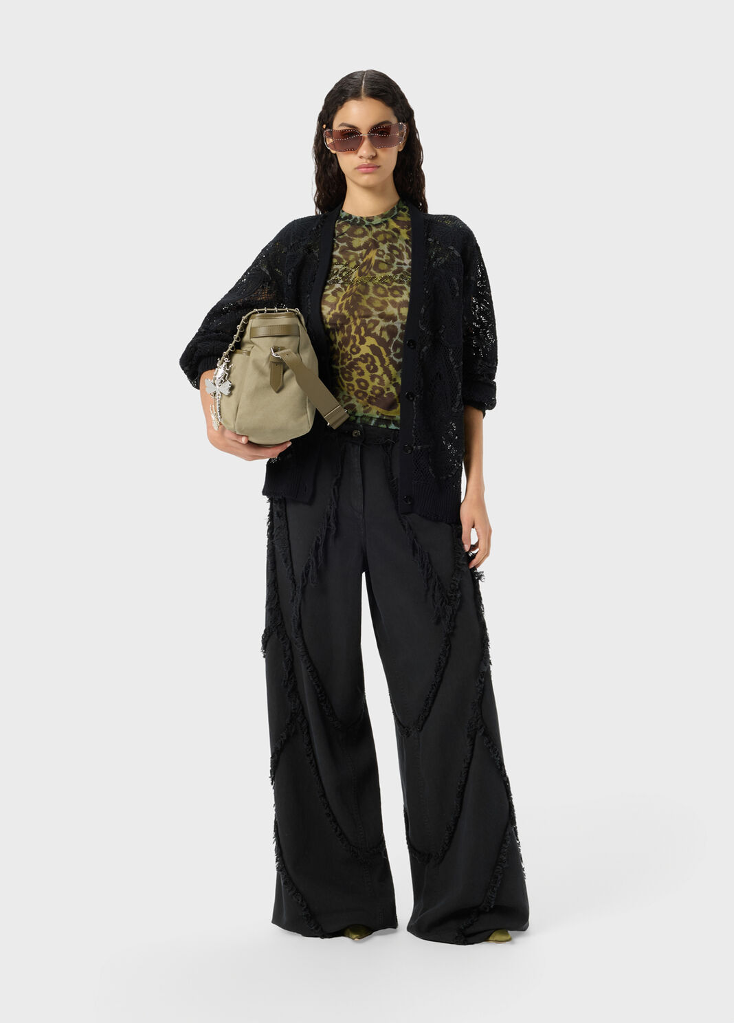 Lace Point Butterfly Cardigan with Satin Trimmings  Blumarine - large image number 3