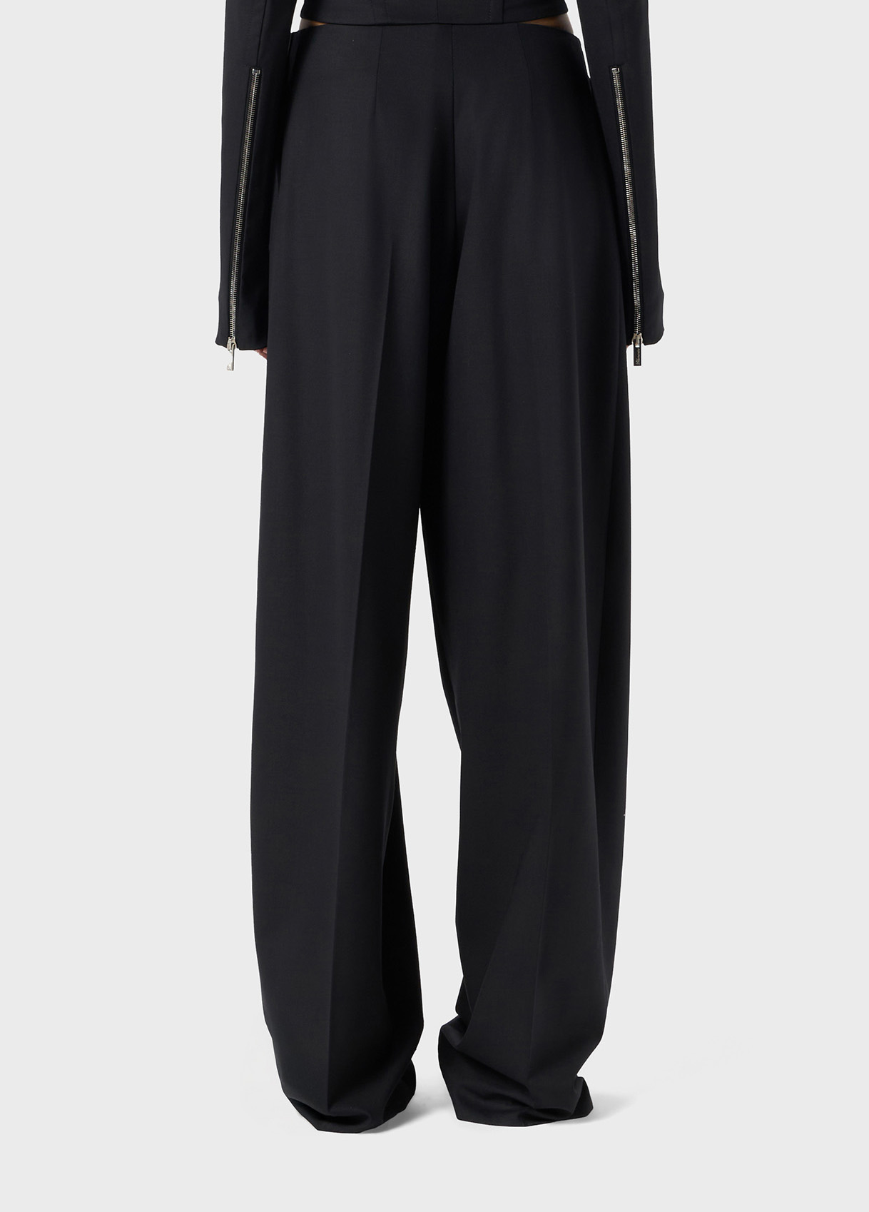 Wide leg wool twill pants - Blumarine