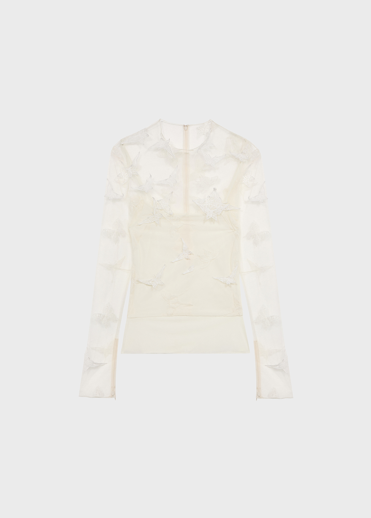 Tulle Sweater with Embroidery - Blumarine